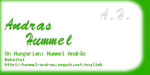 andras hummel business card